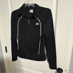 Nike Women's Black and White Track Jacket